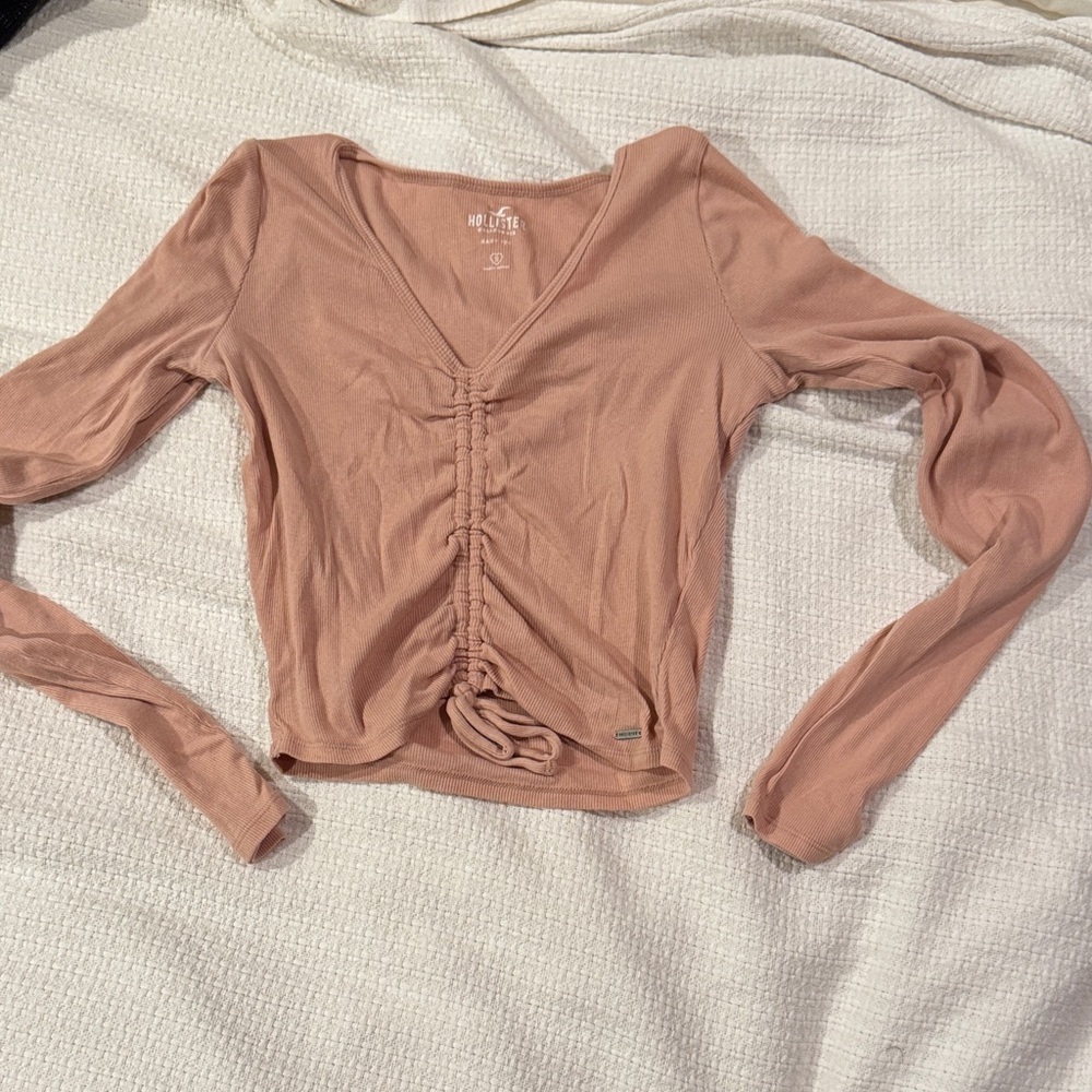 Hollister Women's Blush Ruched Blouse